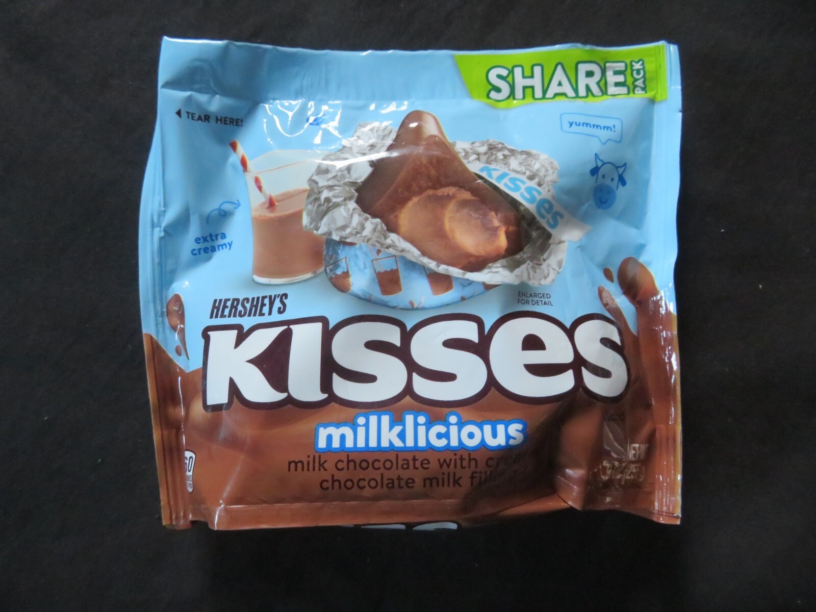 (1) Bag Hershey’s Kisses Milklicious Milk Chocolate Creamy 9 Oz Share Pack