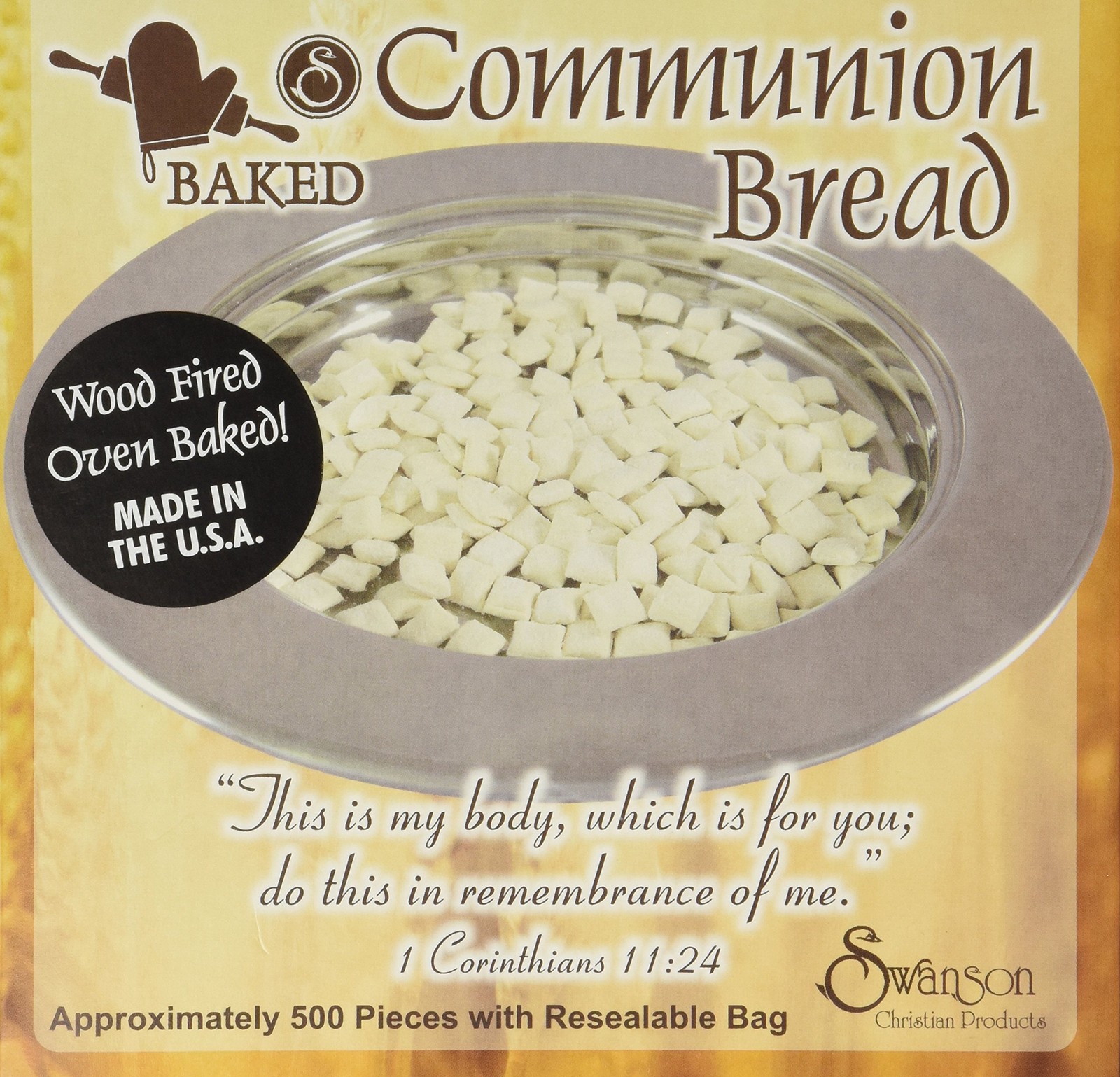 Baked Bread Square Communion Approximately 500pack 5 Ounce (Pack of 1)