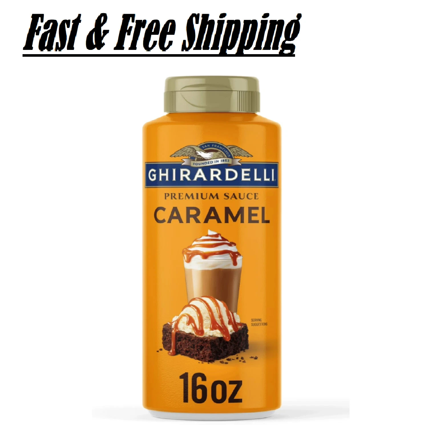 GHIRARDELLI Premium Caramel Sauce, 16 oz Bottle