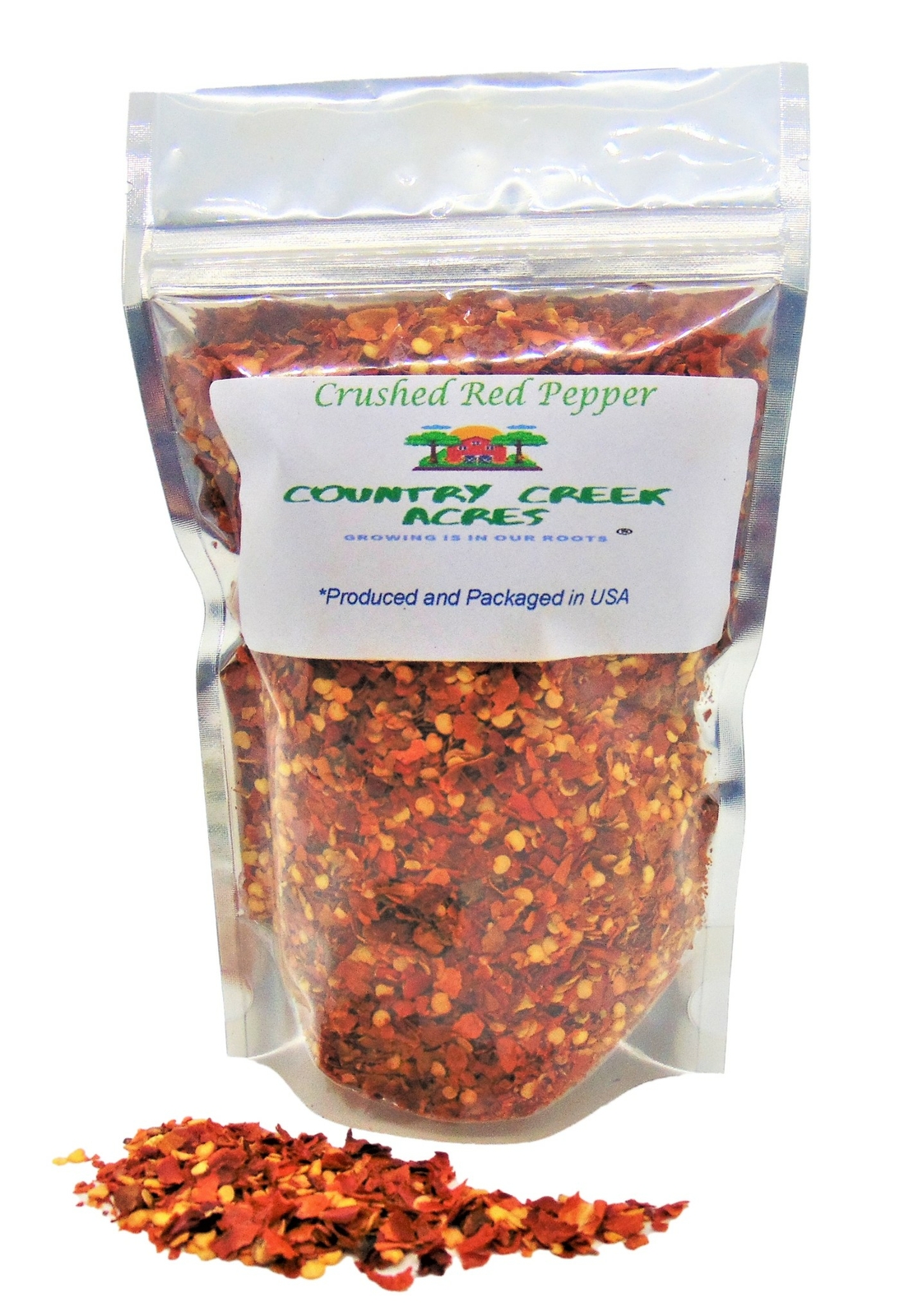 16 oz Crushed Red Pepper Flakes Seasoning – Non-GMO – Country Creek LLC