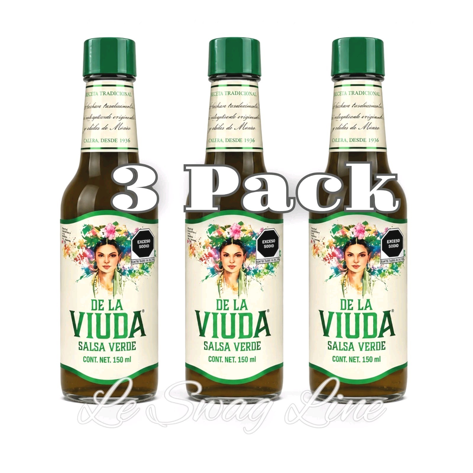 🔥3X De La Viuda Salsa Verde 150mL AUTHENTIC MEXICAN HOT SAUCE TACOS🔥