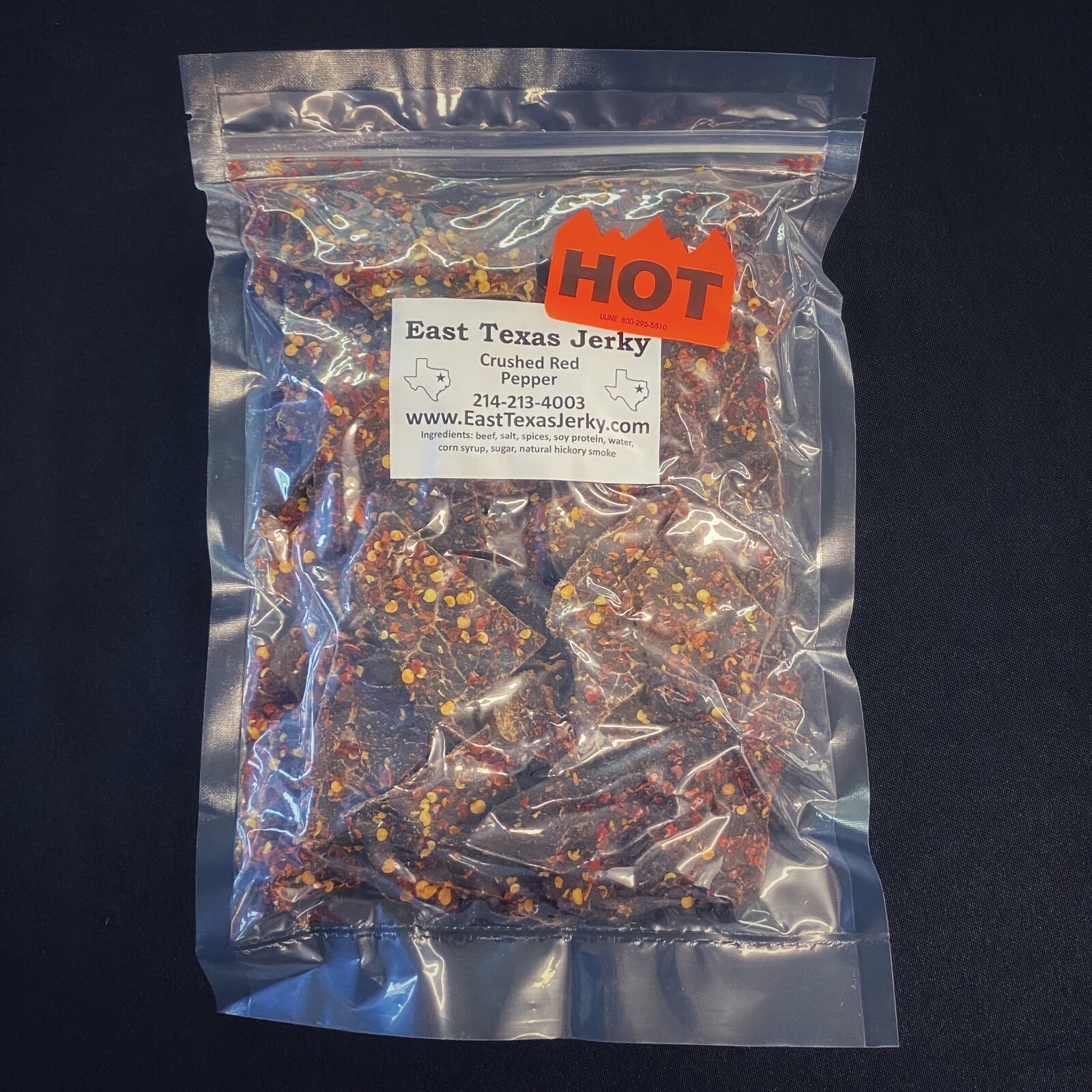 East Texas Beef Jerky Hot!!!! Red Pepper 1lb