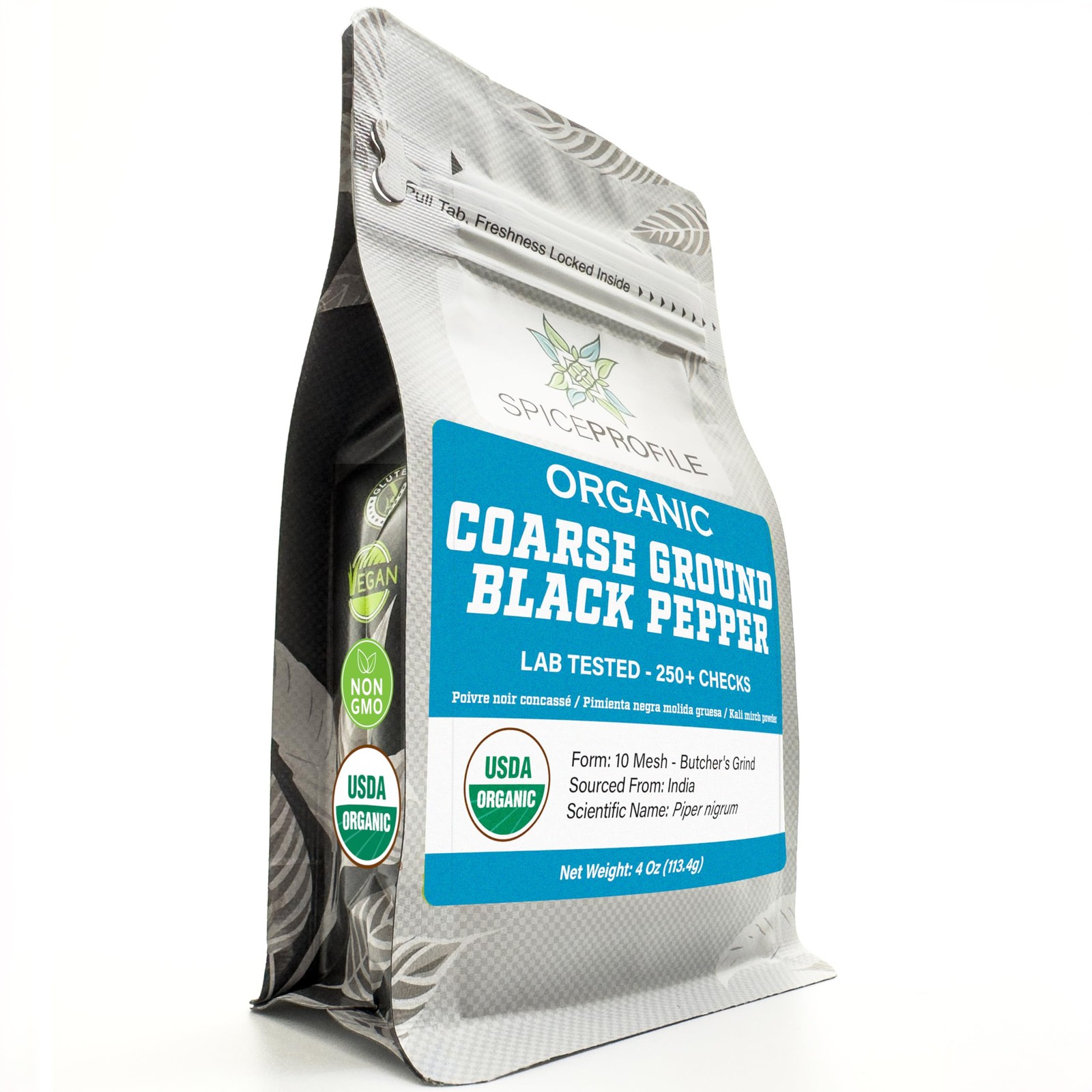 USDA Organic Coarse Ground Black Pepper, Lab Tested for Heavy Metals, Reseala…