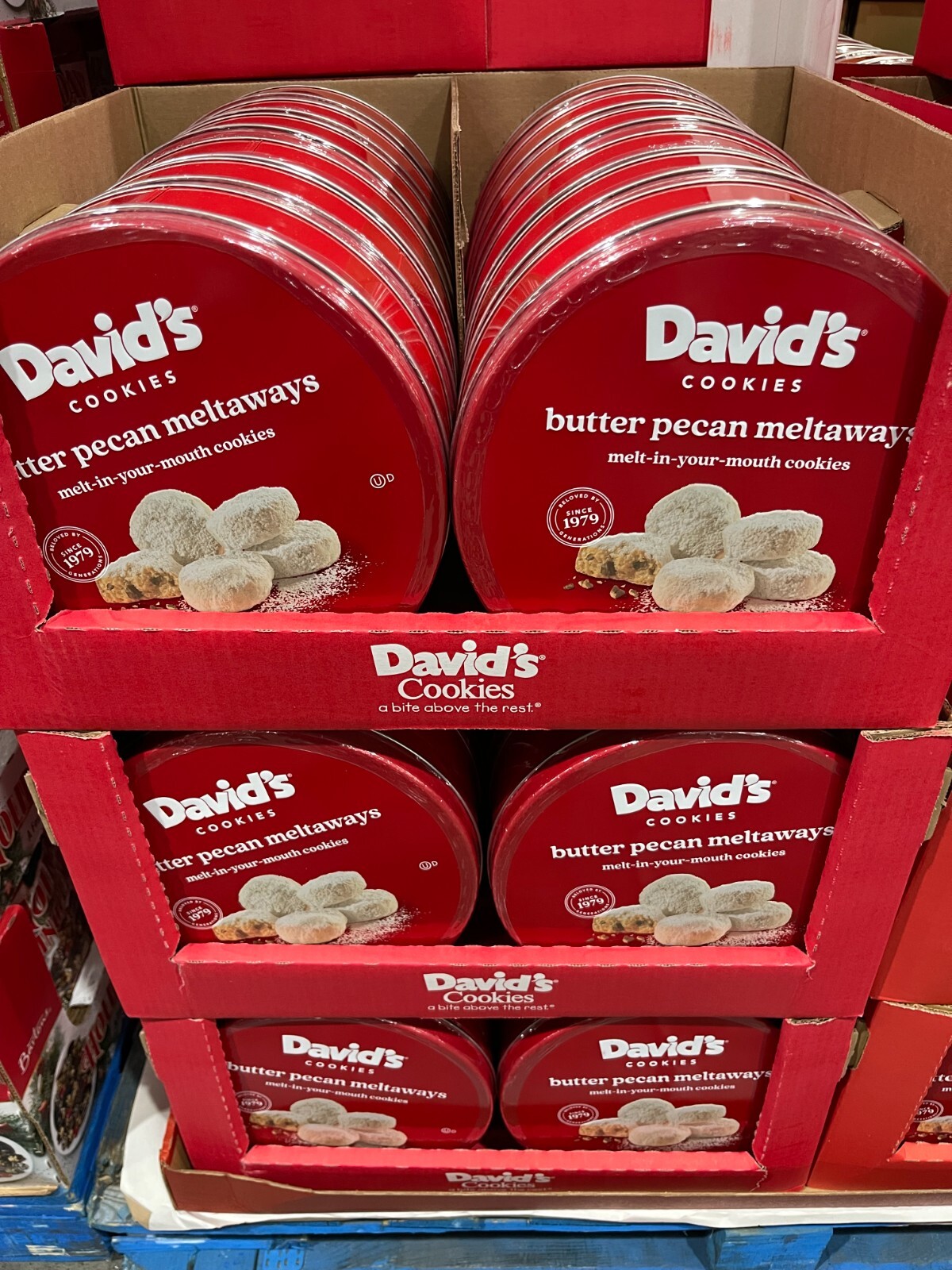 3 x David’s Cookies Butter Pecan Meltaways 32 oz Exquisite Gourmet All-Natural..