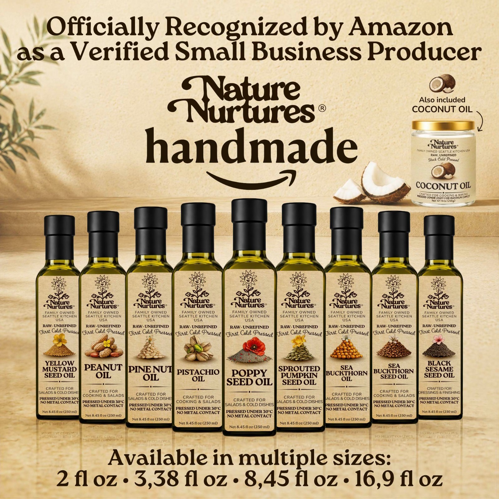 Poppy Seed Cooking Oil Unrefined First Cold-Pressed Below 30C Made in USA