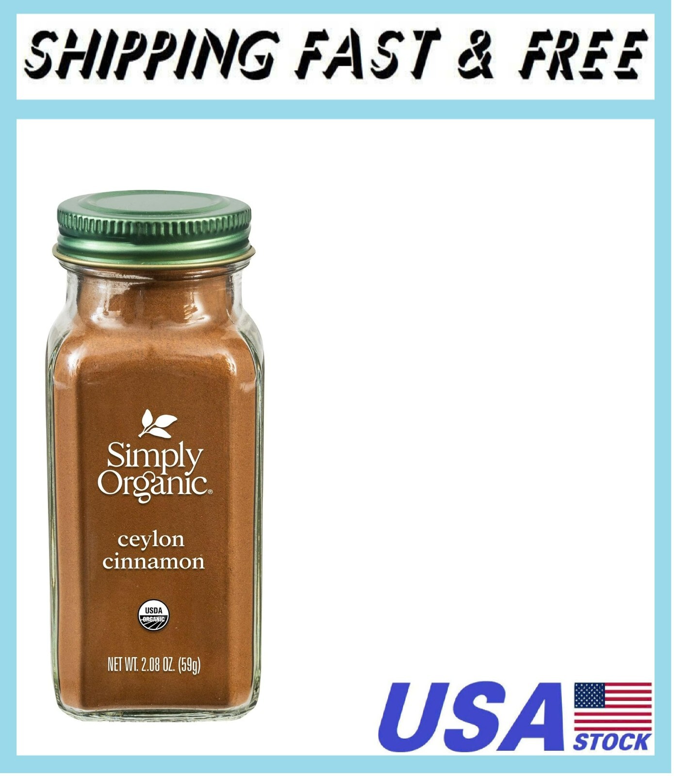 Simply Organic Organic Ground Ceylon Cinnamon, GMO Free 2.08 oz Bottle