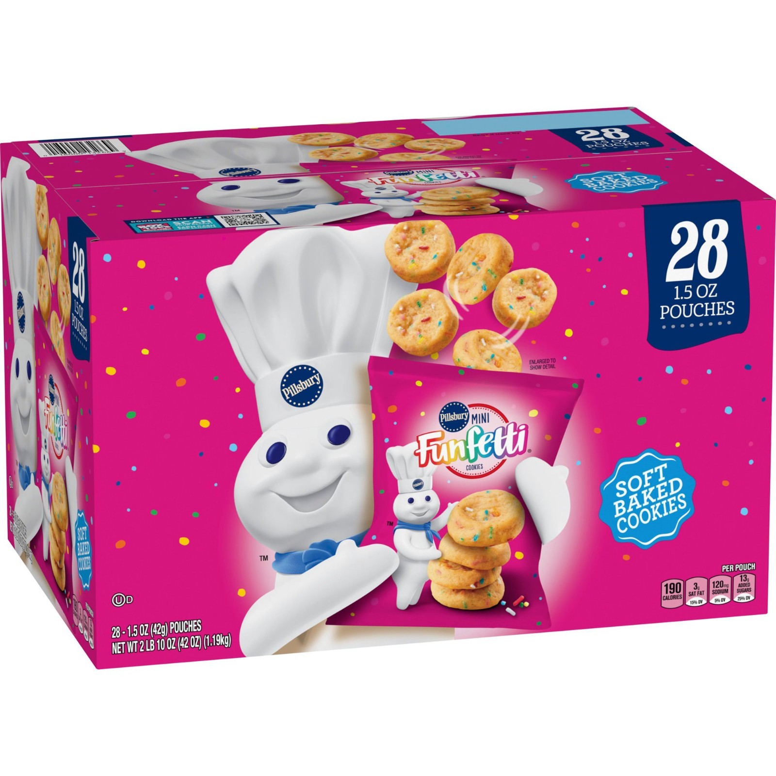 Pillsbury Soft Baked Mini Funfetti Cookies, 28 pk.