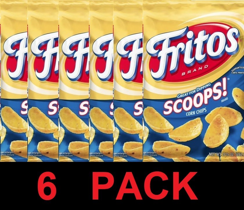 FRITOS SCOOPS Original Corn Chips 9.25 oz Bag – 6 PACK