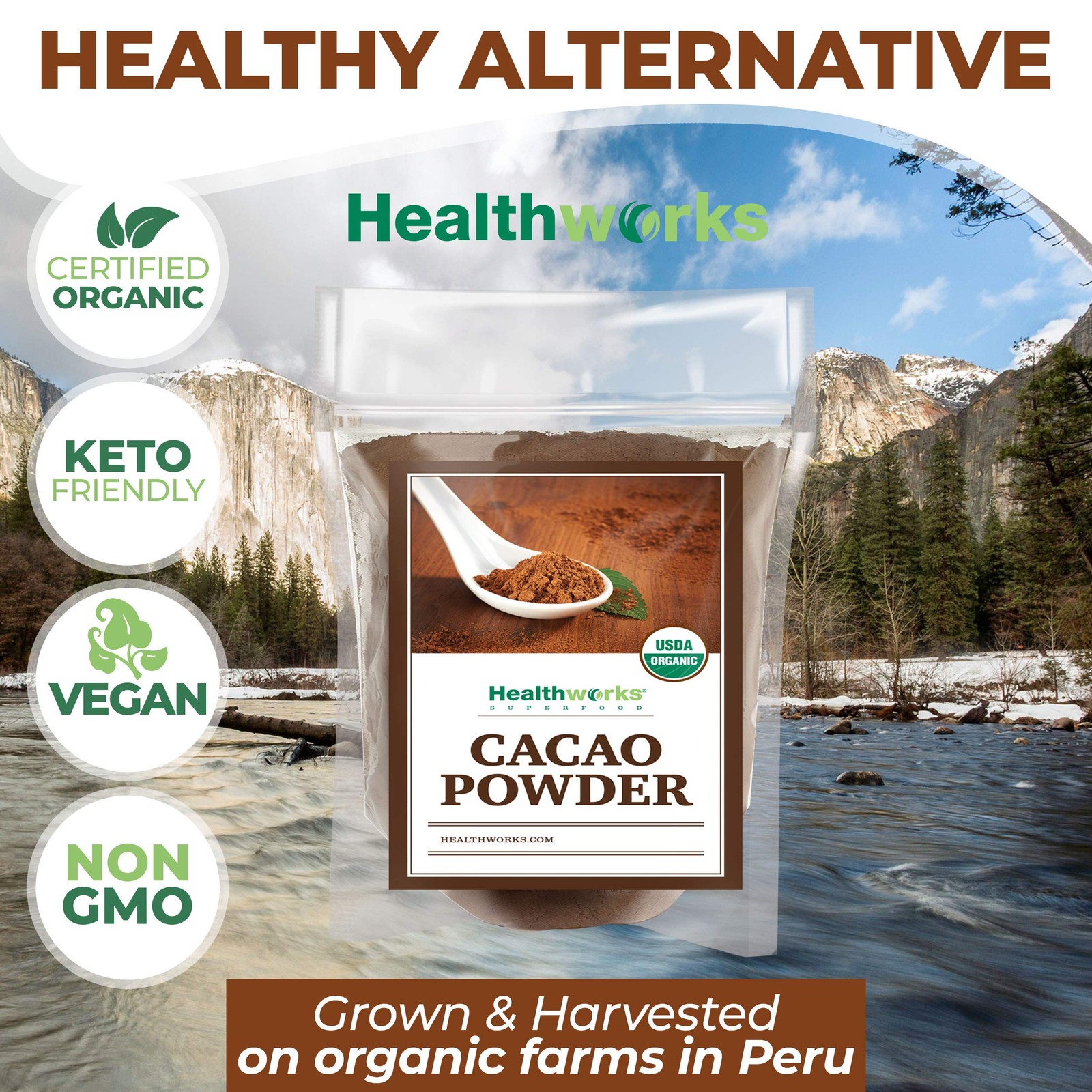 Healthworks Superfoods Organic Cacao Powder – 48 Oz / 3 3 Pound (Pack of 1)