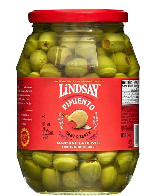 Lindsay Pimiento Stuffed Manzanilla Olives, 21 oz