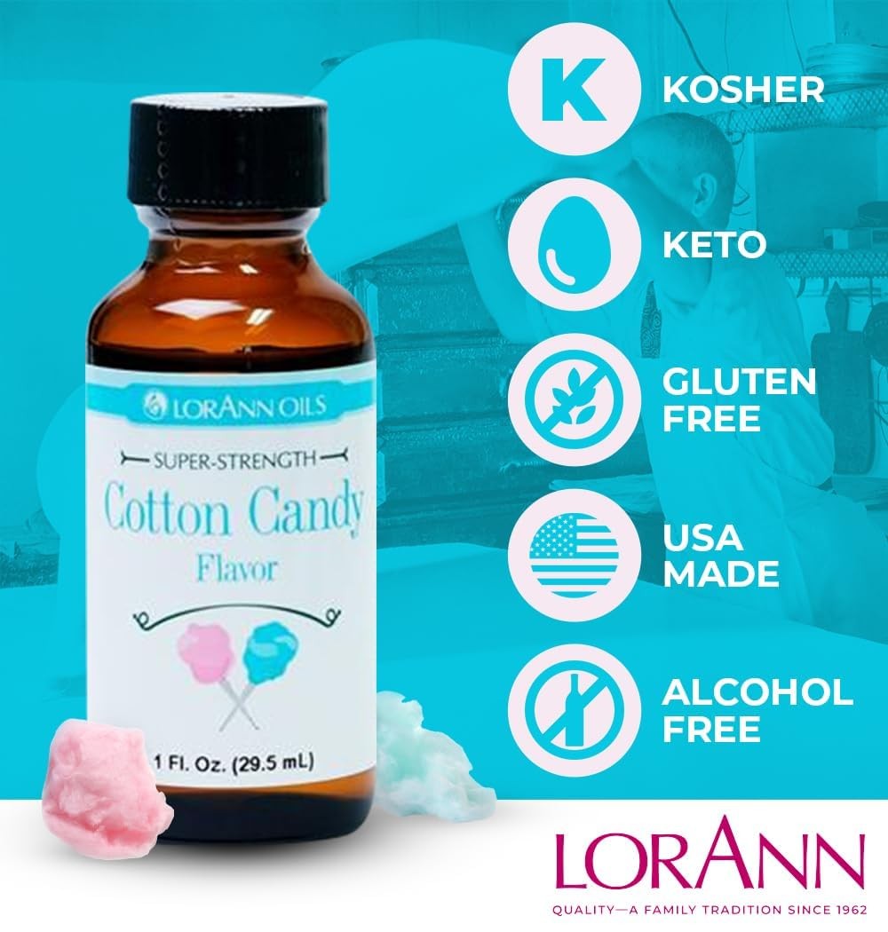 Flavoring Cotton Candy Super Strength 4X Stronger Than Extracts 1 fl oz