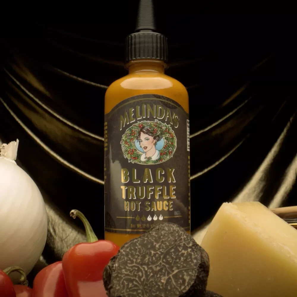 Lot of 6 Bottles x Melinda’s Black Truffle Hot Sauce 12 fl. oz. Expires Dec/2026