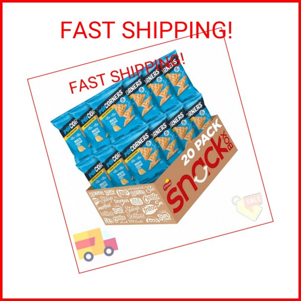 PopCorners Popped Corn Snacks, White Cheddar, 1 Ounce (Pack of 20) (Packaging Ma