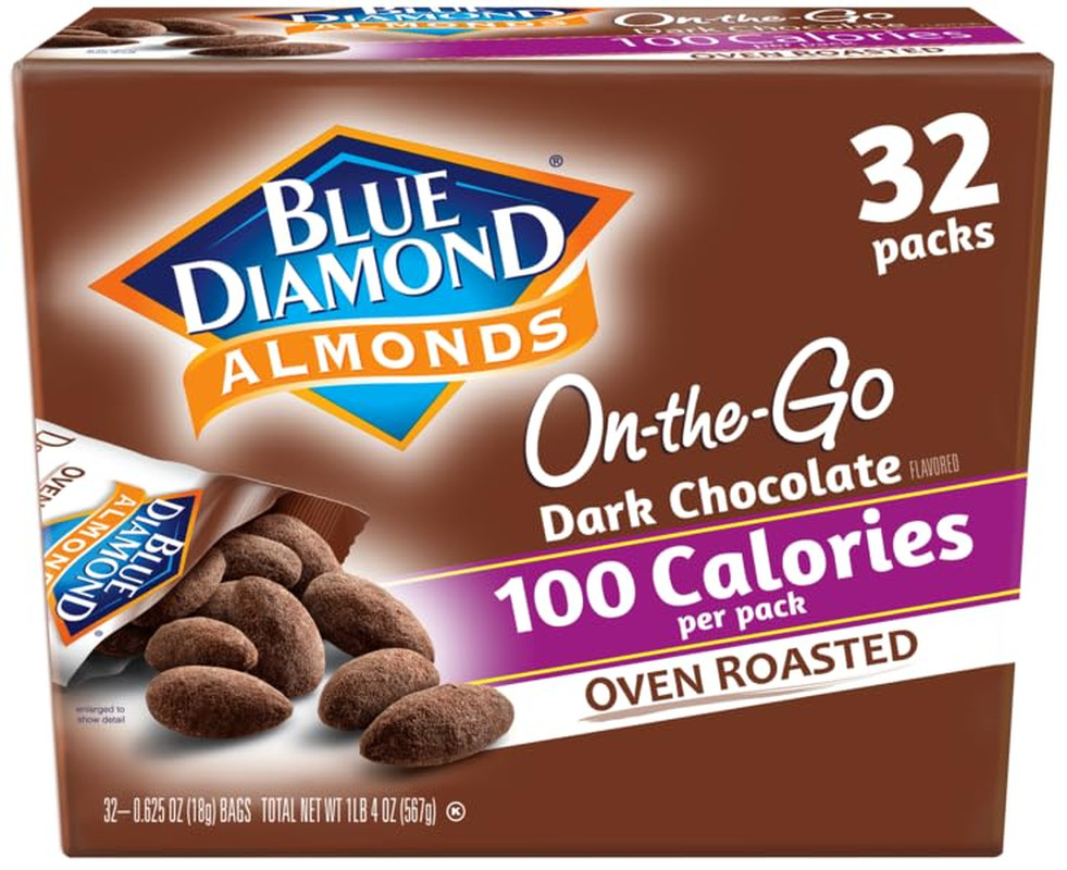 Dark Chocolate Cocoa Dusted Snack Nuts, 100 Calorie Packs, (Pack of 1, 32 Count