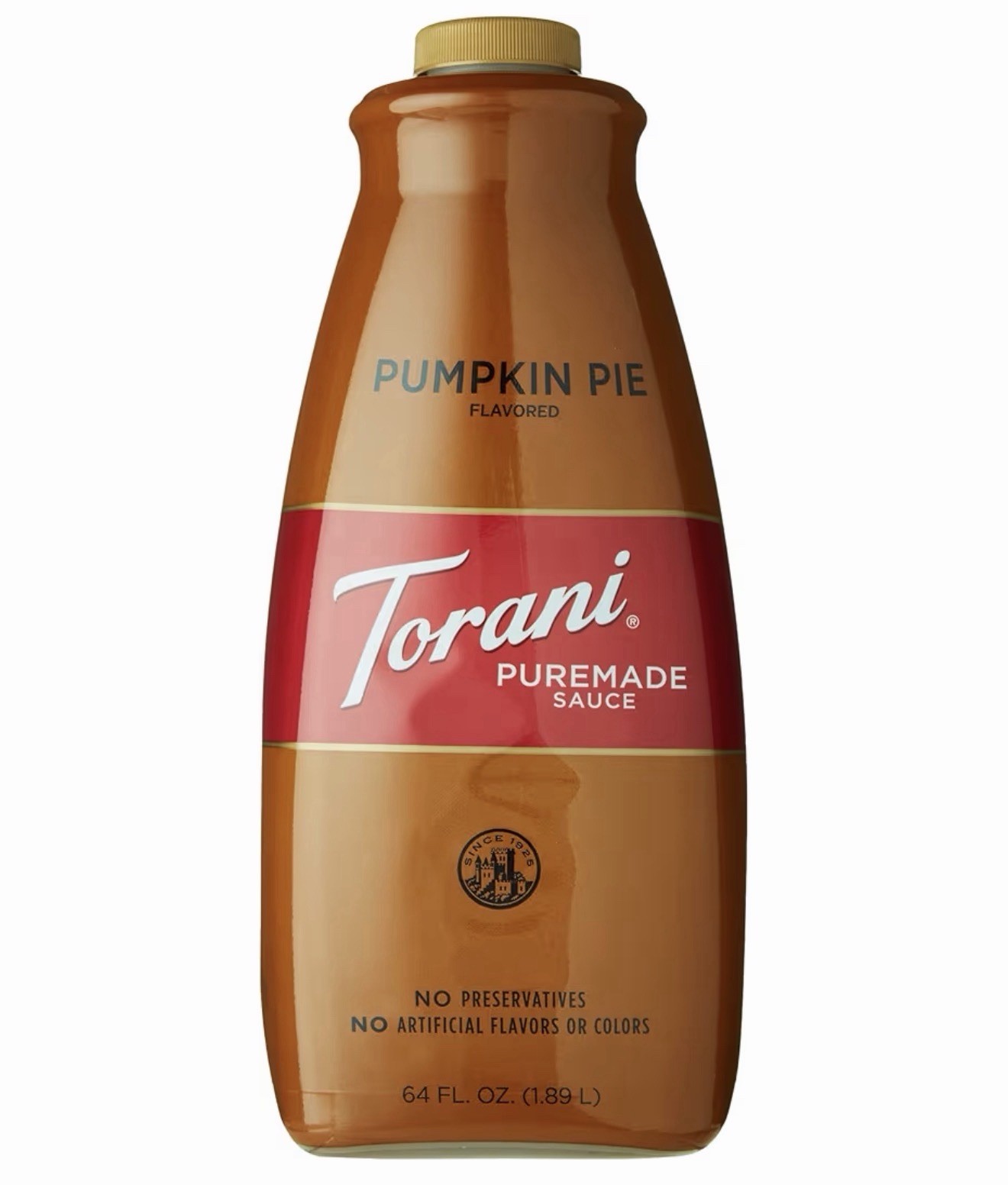 Torani Pumpkin Pie Puremade Sauce 64 oz Pumpkin Pie Exp 12/2026 2 pack 128 Oz