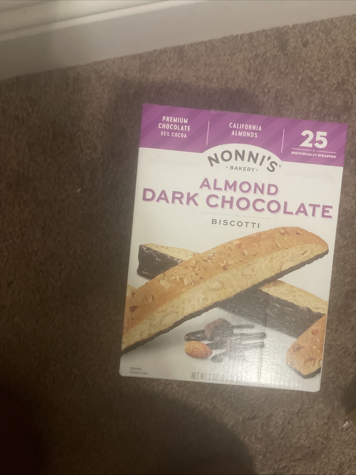 Nonni’s Almond Dark Chocolate Biscotti, 25 Count