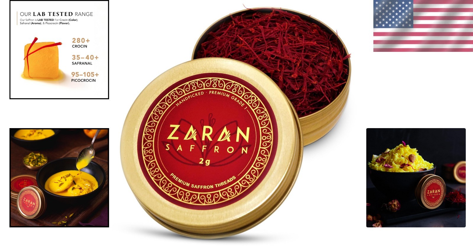 100% Pure Saffron Threads – 2g Super Negin Spice for Cooking & Medicinal Uses