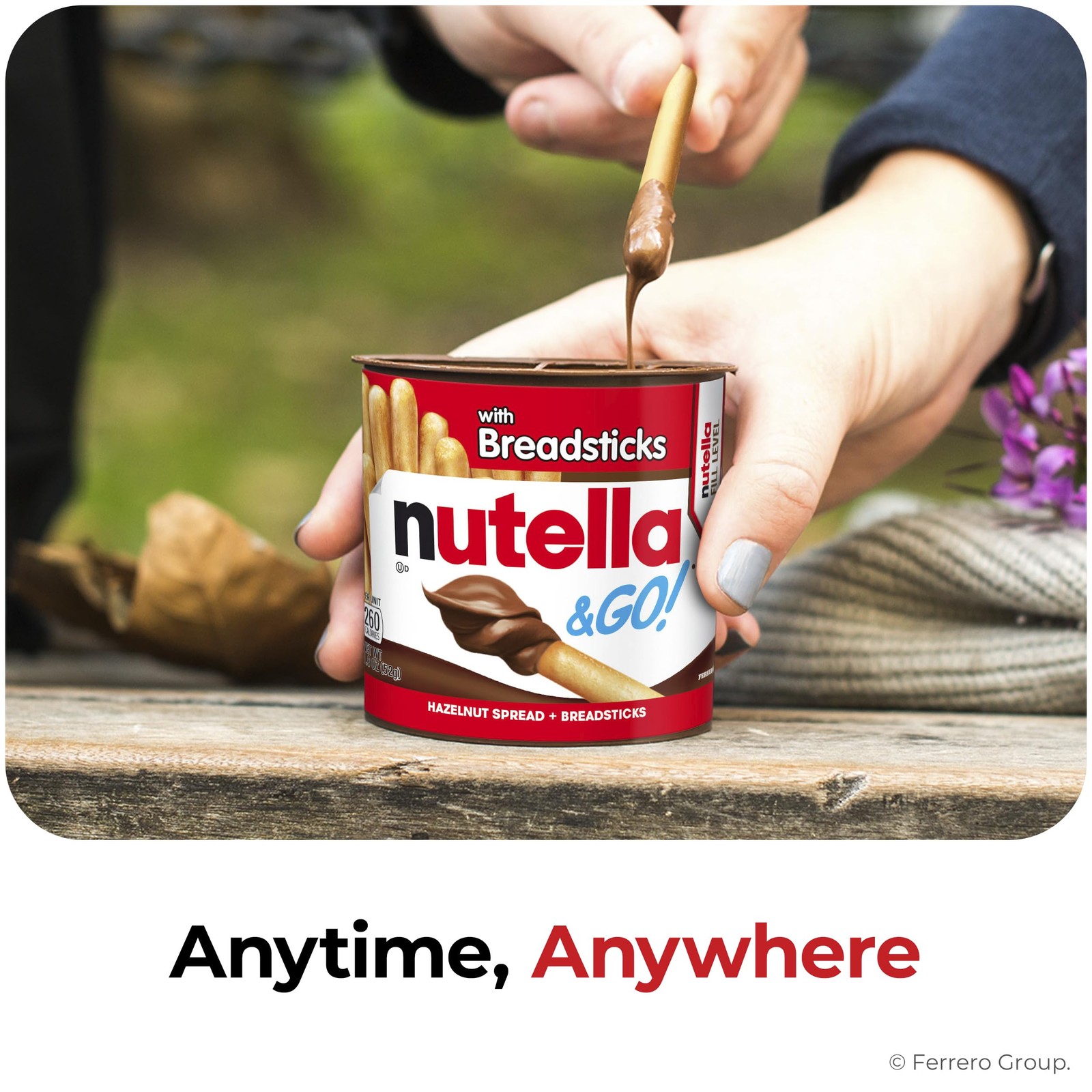 Nutella & GO 4Pack Delicious Hazelnut & Cocoa Spread with Breadsticks, 1.9oz