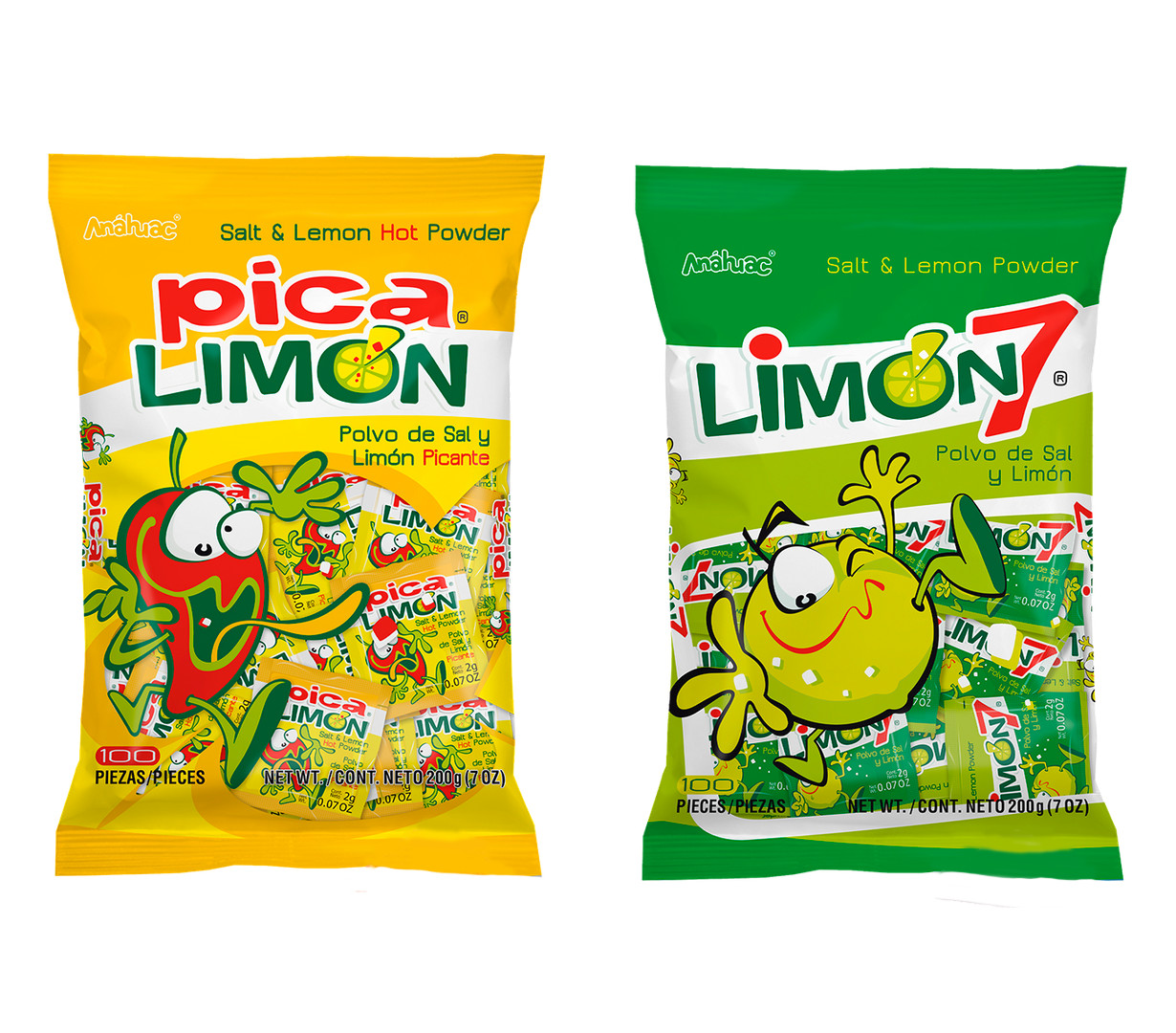 Limon 7 Anahuac Salt & Lemon Powder Mexican Candy 100 Pieces