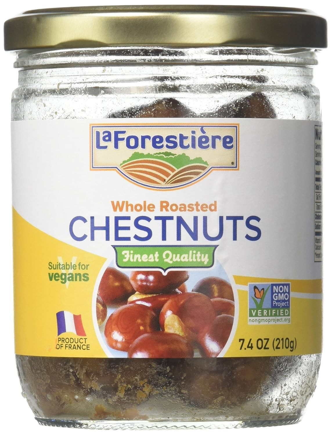 La Forestière Whole Roasted Chestnuts, Ready-to-Eat 7.4 Ounce (Pack of 1)
