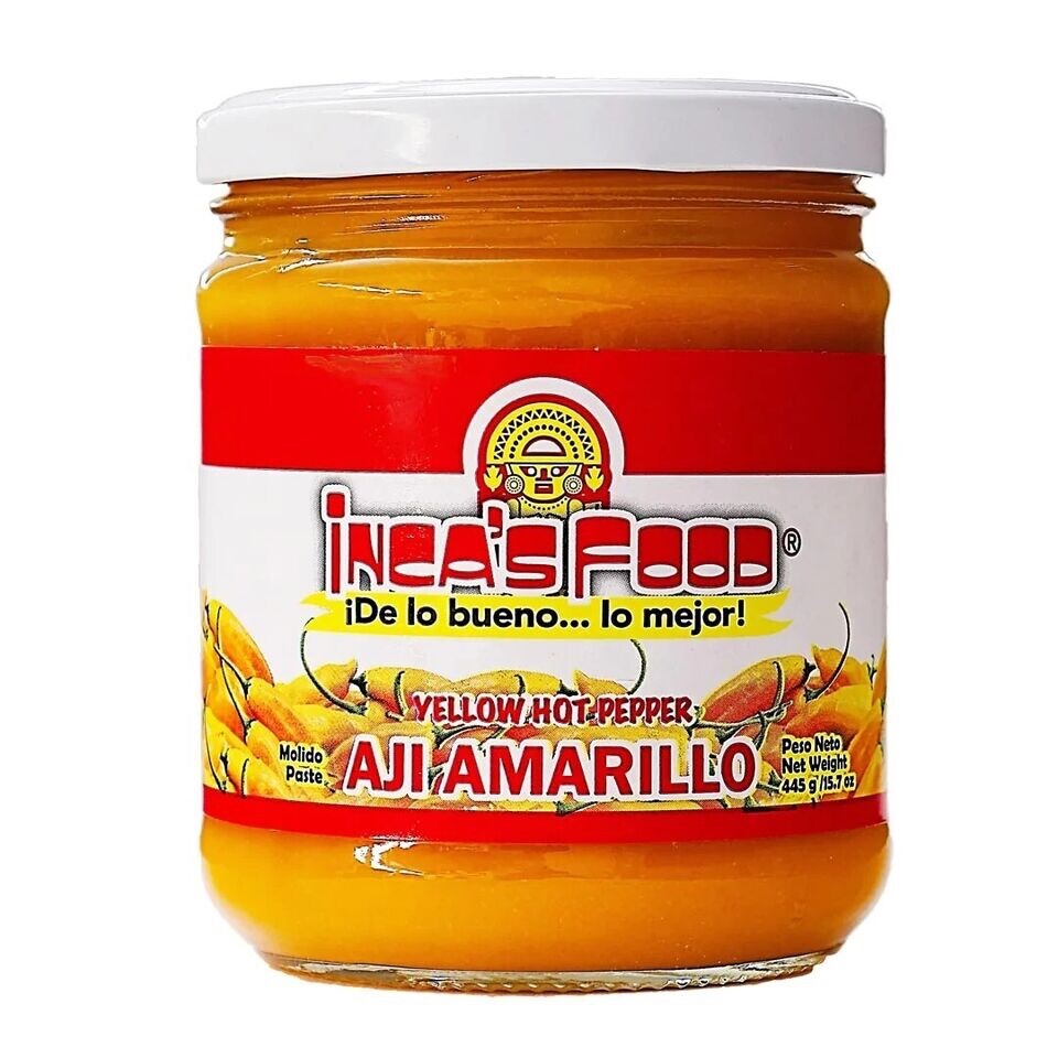 Inca’s Food Aji Amarillo Paste – Hot Yellow Pepper Paste 15.7 Oz Peruvian Food