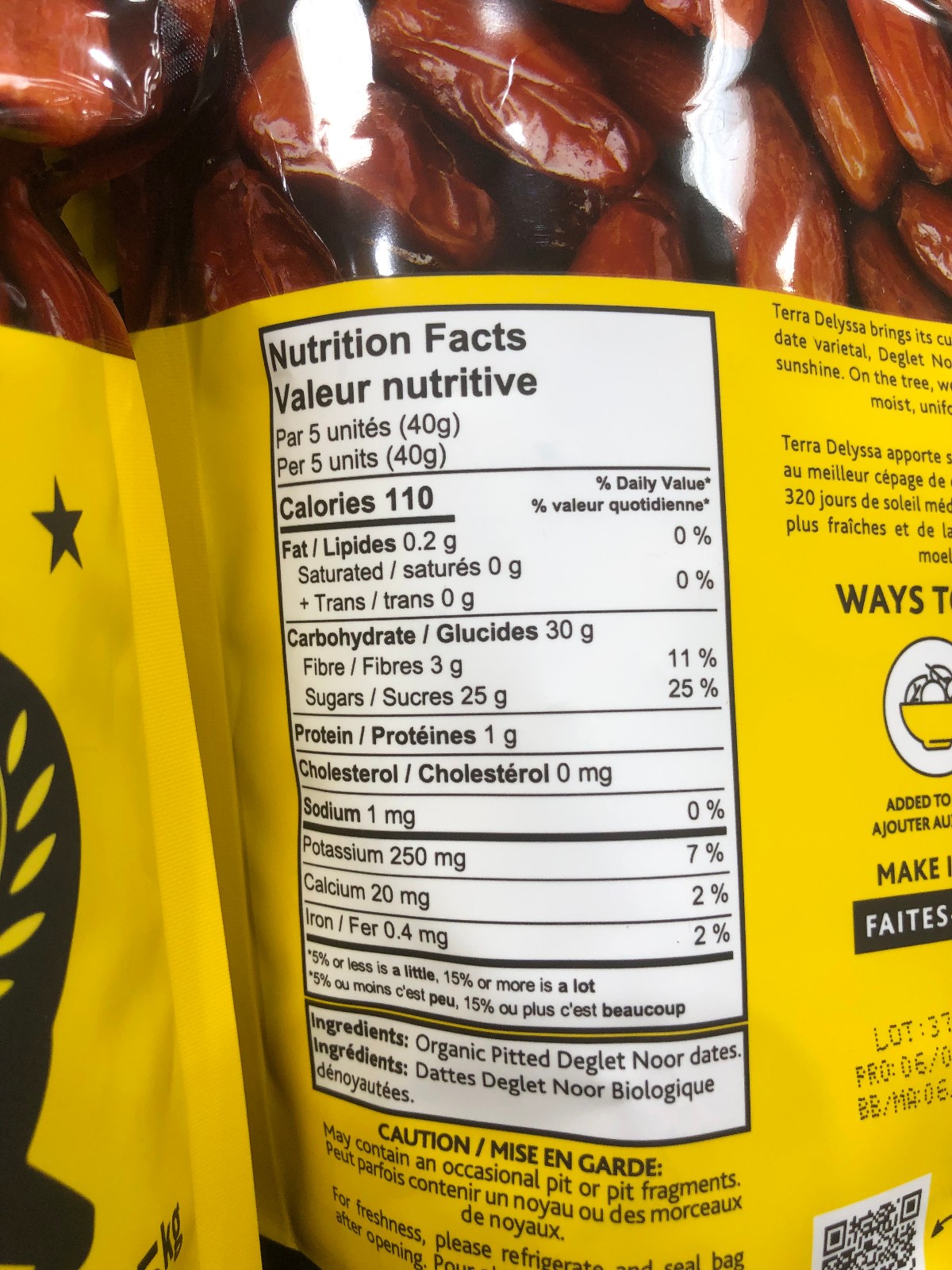 ORGANIC Sun-dried Pitted Dates 40oz Each, No Sugar Added, Gluten Free, (2-Bag)
