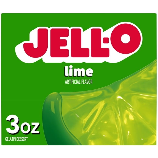 JELL-O Lime Gelatin Dessert Mix, 3 Ounce