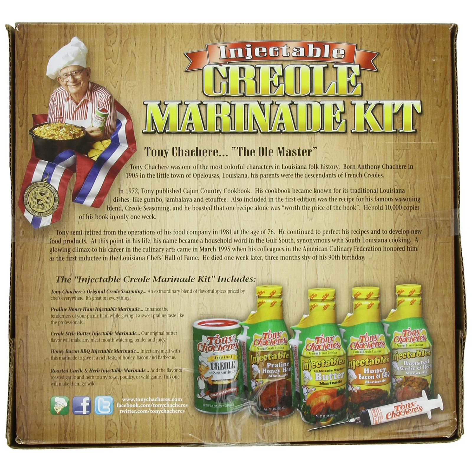 Tony Chachere’s Injectable Roasted Garlic & Herb Marinade 17 fl oz Free Shipping