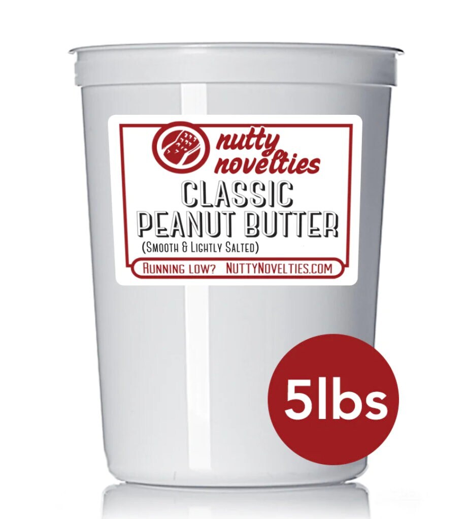 Peanut Butter and Variety of Nut Butters (5lb bulk container) – All Natural,
