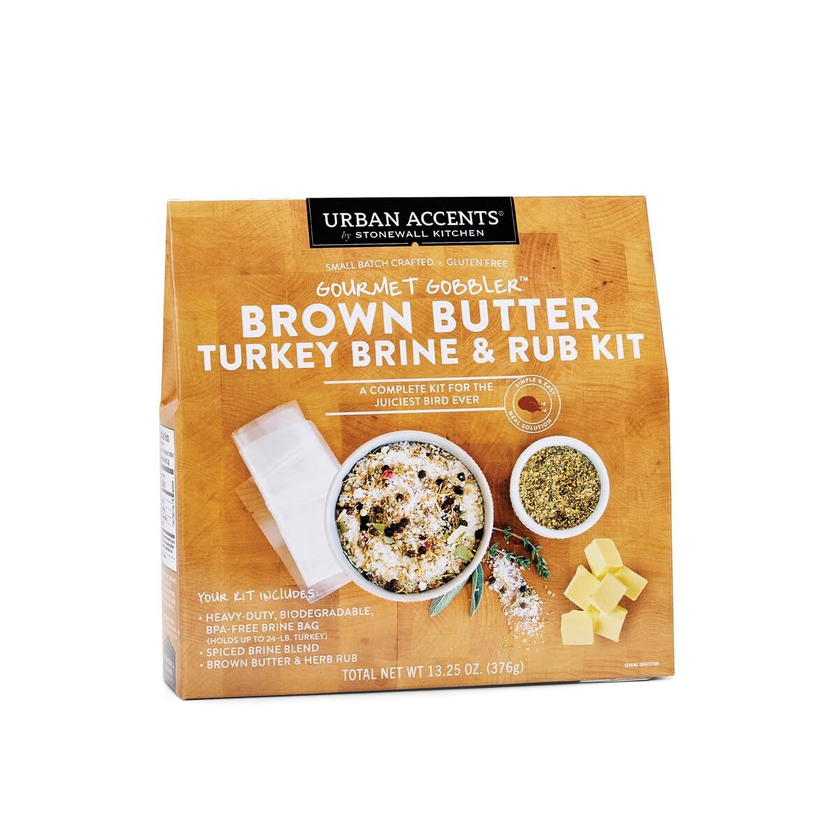 Urban Accents Gourmet Gobbler Turkey Brine Rub Kit 13.25 oz for Holidays