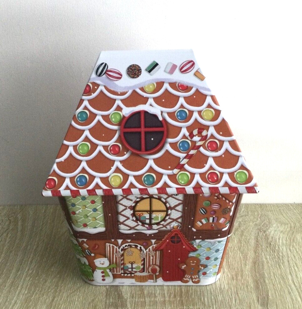 The Silver Crane Gingerbread House Christmas Tin with Cookies NEW Limited Editi