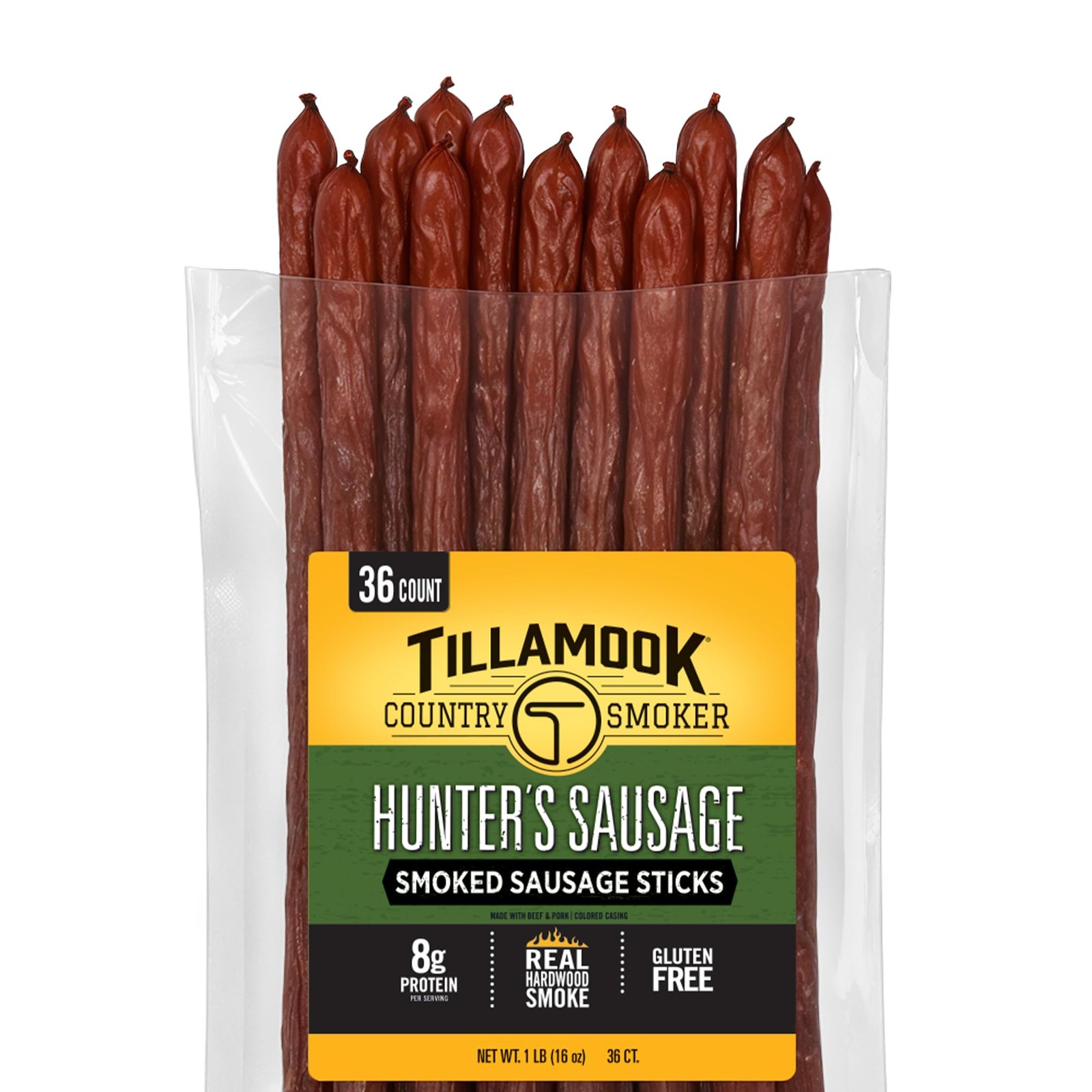 Tillamook Country Smoker 16 Ounce (Pack of 1), Hunter’s Sausage Smoked Sticks
