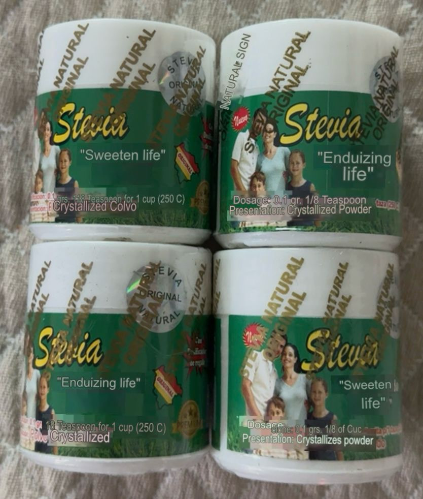 4 x Stevia Powder 80g each from Bolivia Natural Sweetener Exp Dic 28