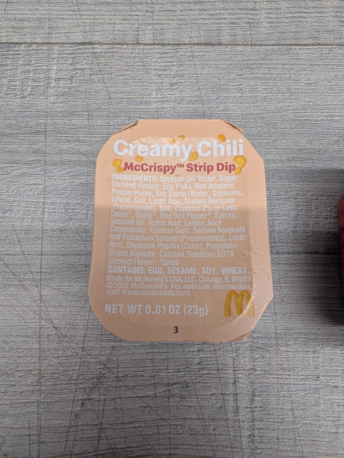 Lot of 5 McDonald’s Dipping Sauce. 3 Different Flavors. Hot Honey, Nether.