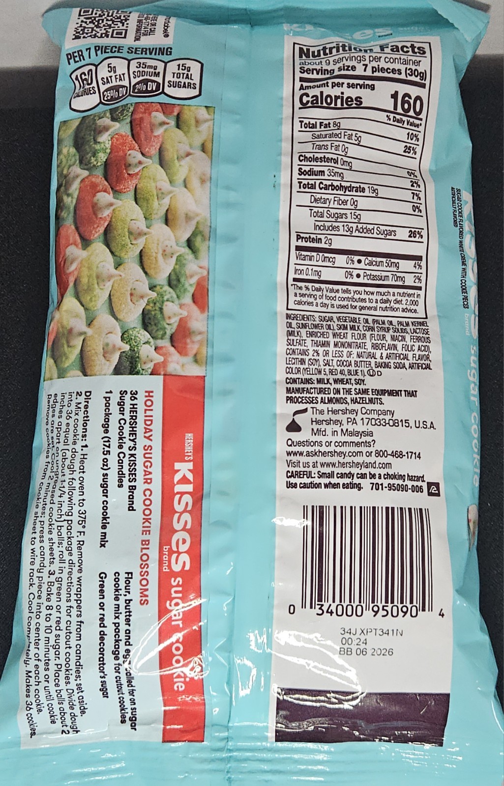 Hershey’s Kisses Holiday Variety Pack Sugar Cookie Candy Cane Hot Cocoa Bulk