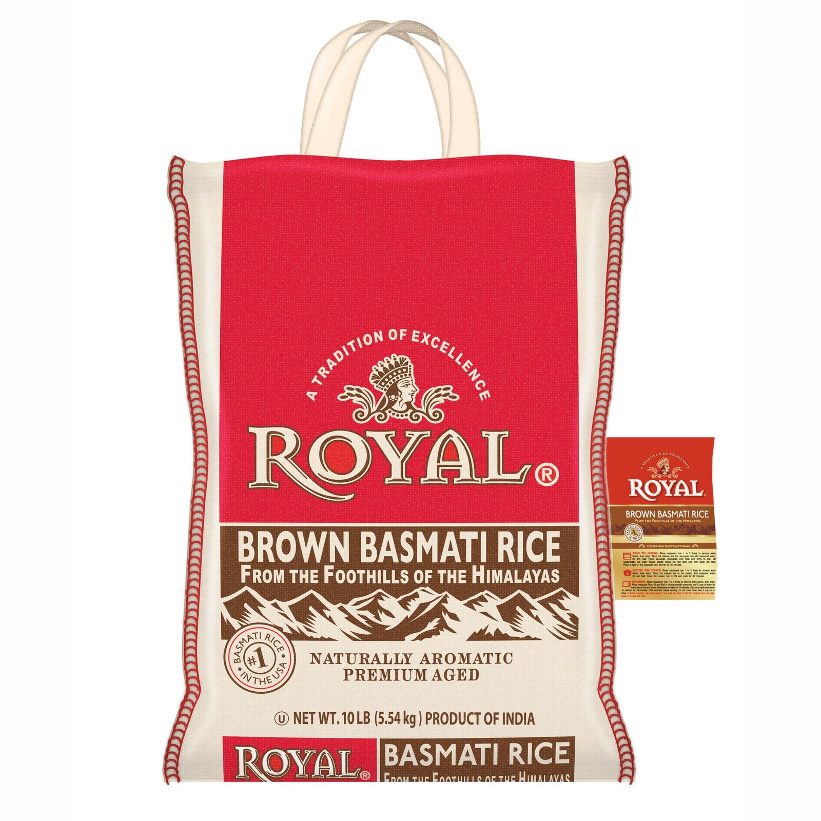 Royal Authentic Basmati Brown Rice – Whole Grain, 10 Pound (Pack of 1)