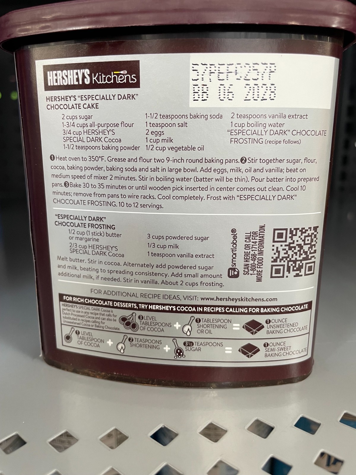 5 Pack Hershey’s Special Dark Dutched Cocoa Powder 8 oz 100% Cacao Gluten Free