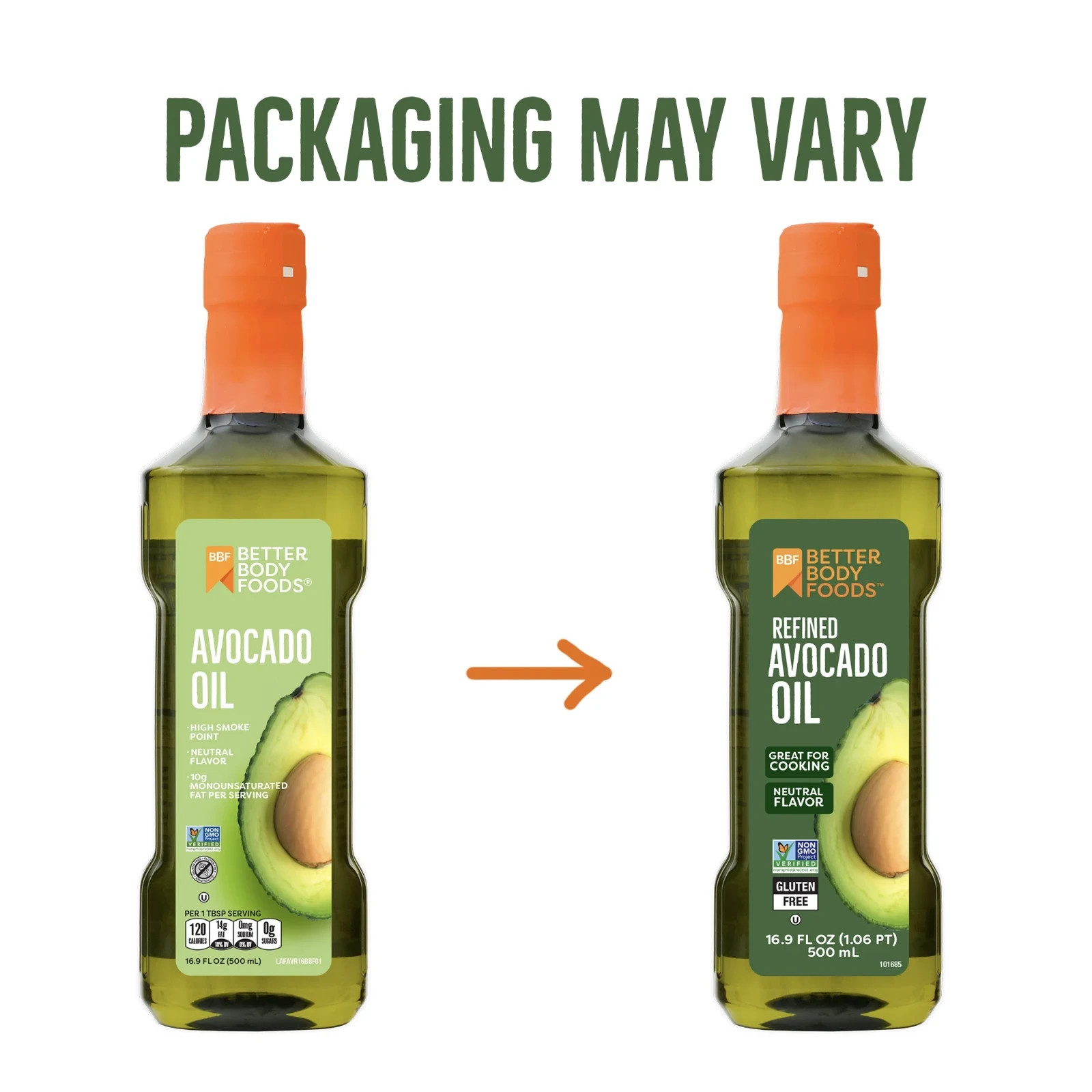 100% Pure Avocado Oil Naturally Refined Cooking Oil Non-GMO Paleo & Keto, 500ml*