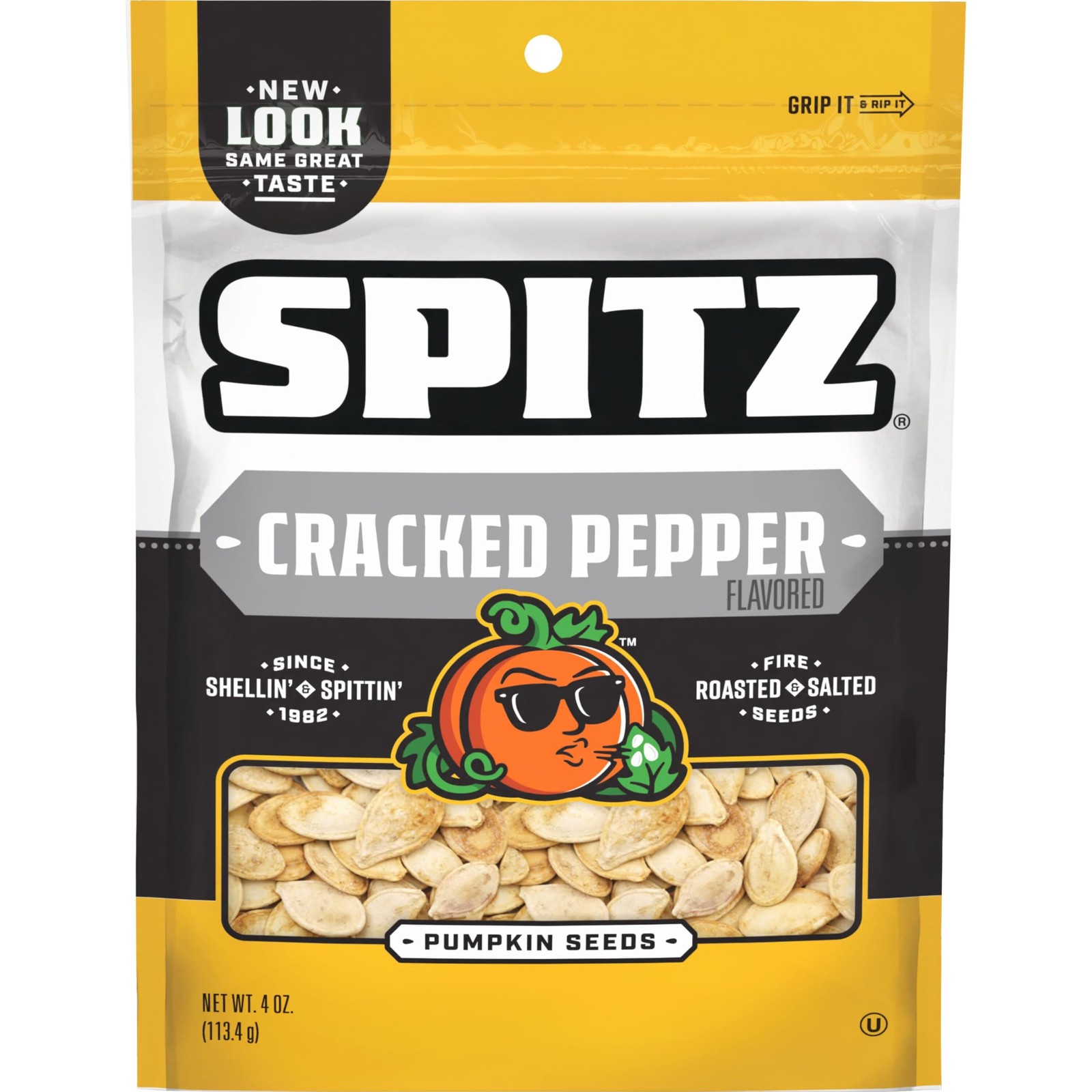 Pumpkin Seeds, Cracked Pepper, 4 Oz Snack Bag