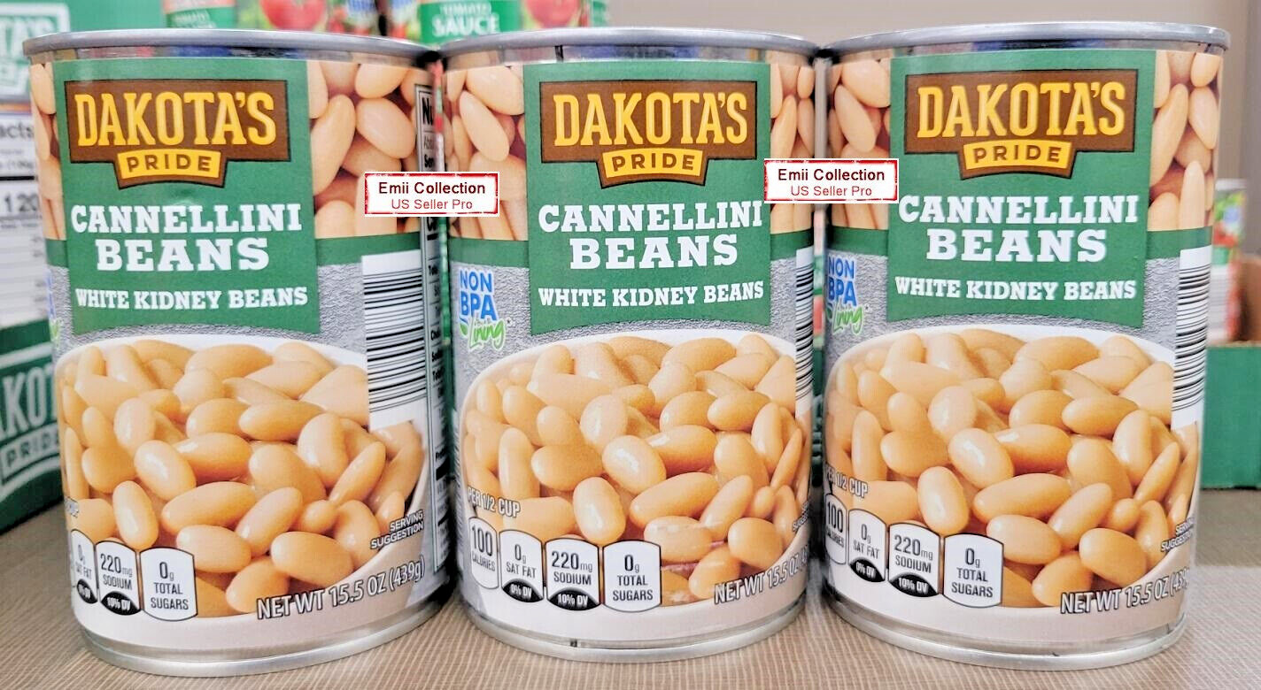 Dakota’s Pride Cannellini White Kidney Beans 15.5oz 439g (3 Cans)