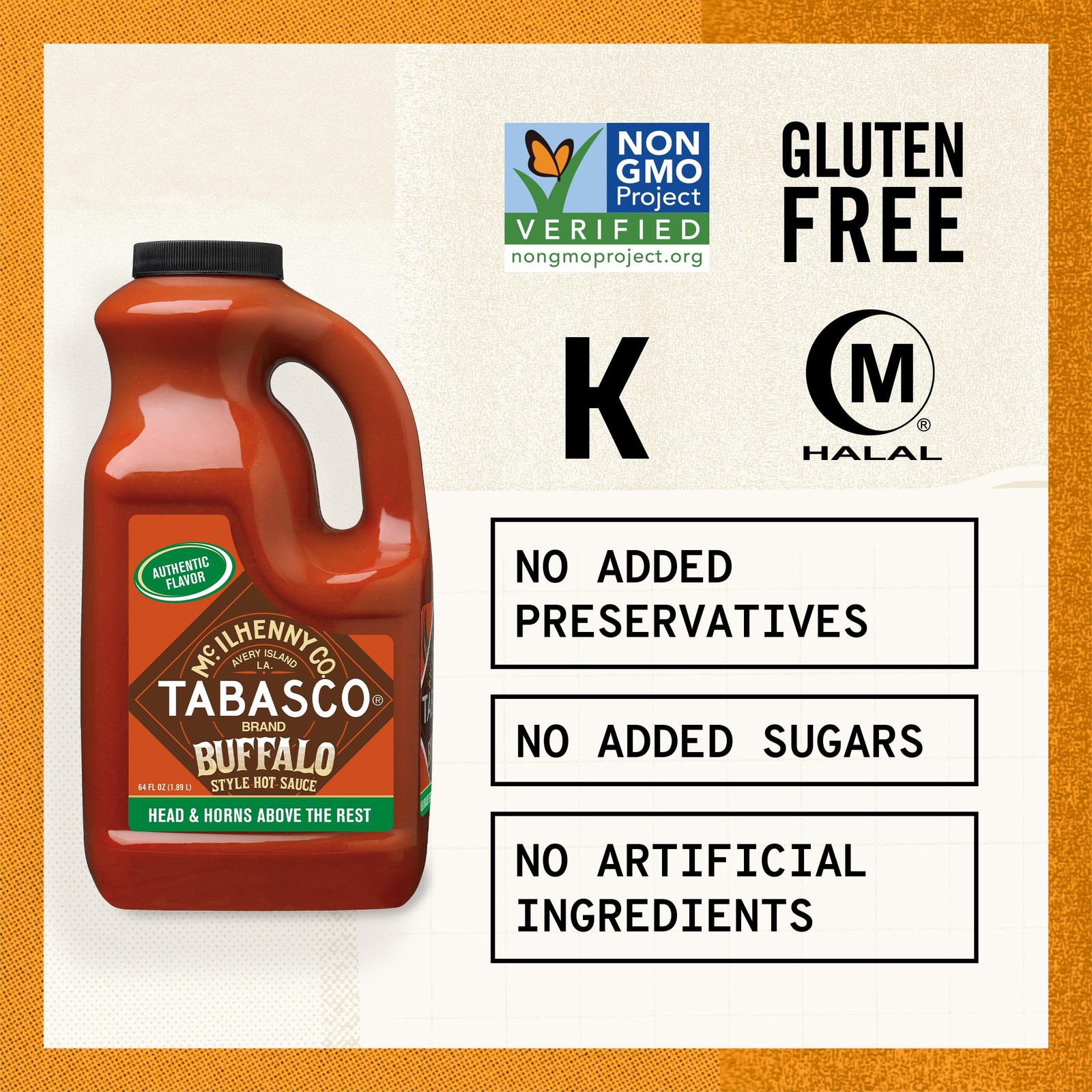 Pepper Sauce Buffalo 64 Oz 1/2 Gallon