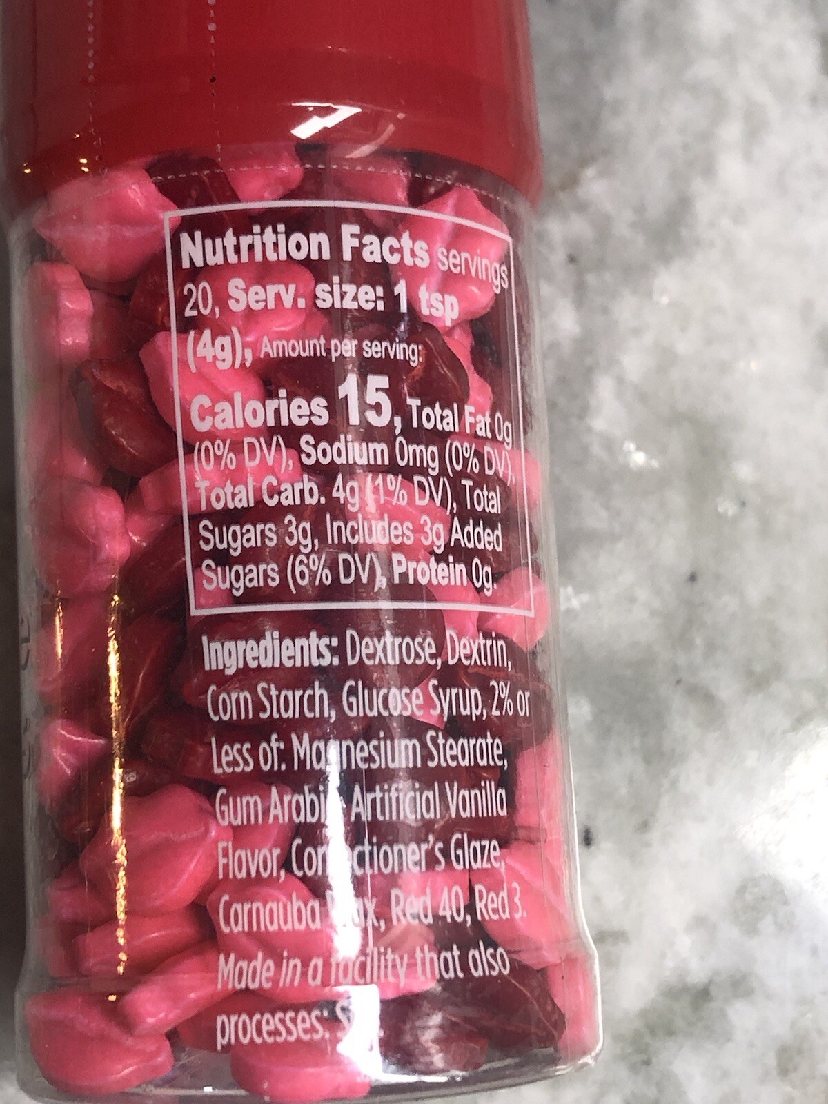 Wilton-Lips Shaped SprinklesValentine Sprinkles-2.82oz/80gm