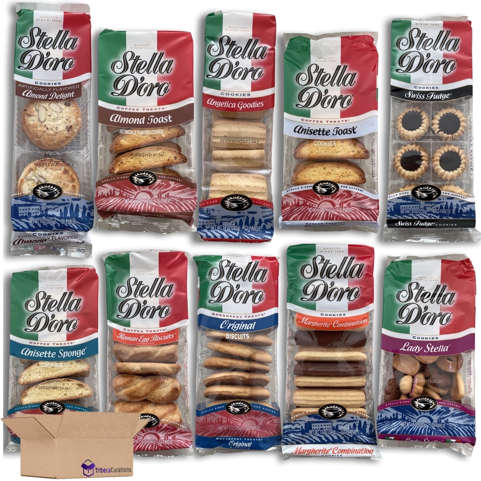 Stella D’oro Stella 10 Flavor Ultimate Cookie Variety Pack | Pack of 10