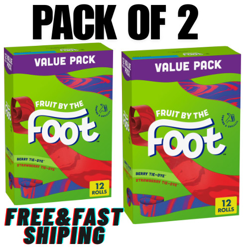 Fruit by the Foot Gluten Free Berry & Strawberry Snacks, 12 Rolls (PACK OF 2)…