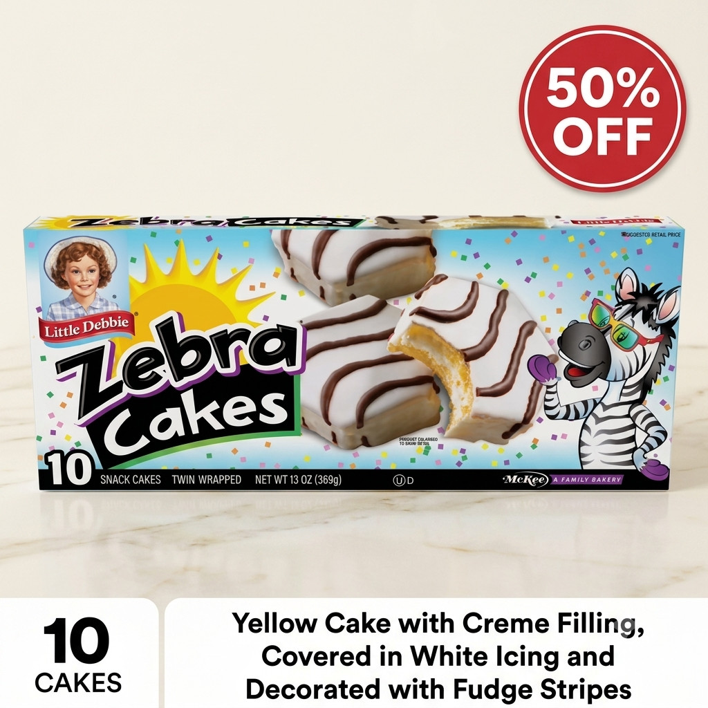 Snack Cakes, Little Debbie Family Pack ZEBRA® cakes
