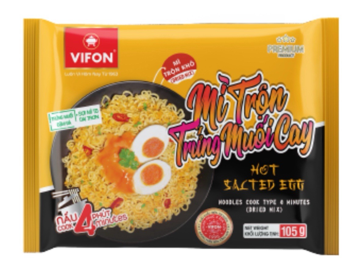 Vifon Hot Salted Egg Noodle – Pack of 6