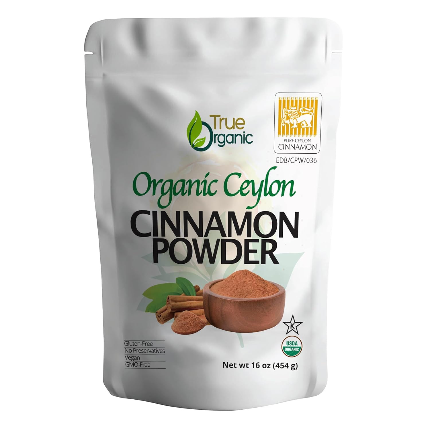 Pure Ceylon Cinnamon Powder 1 Lb, Organic Ground Cinnamon, Premium Grade, Gluten