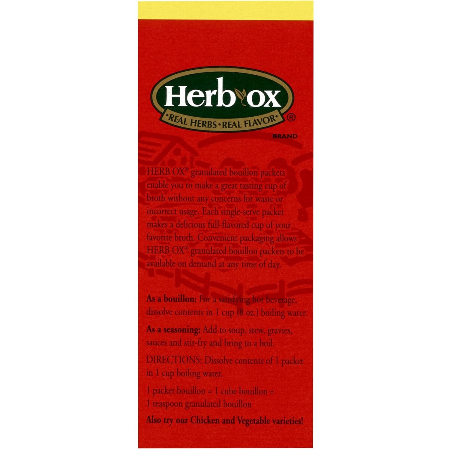 Herb-ox Sodium Free Bouillon Bundle Beef & Chicken Pack of 100 Dry Packets