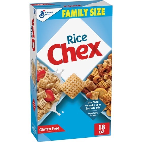 Rice Chex Gluten Free Breakfast Cereal, Homemade Chex Mix Ingredient, Family Siz