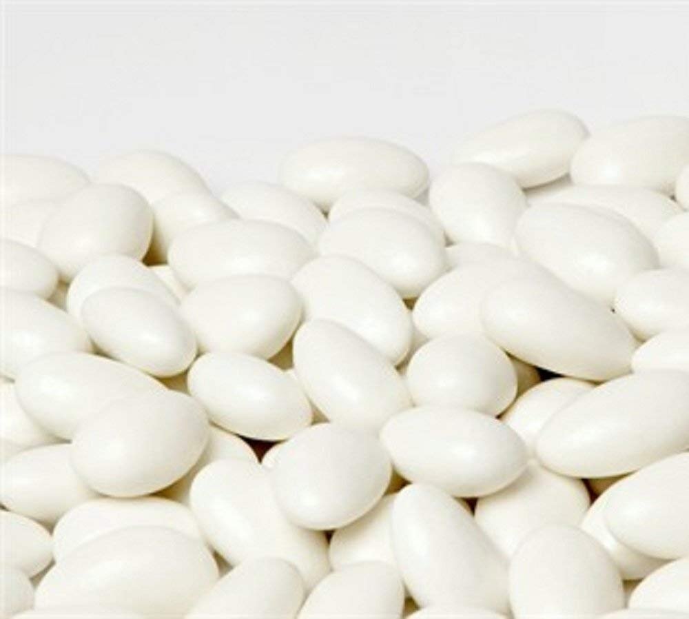 Sugar Free White Jordan Almonds by Its Delish, 12 Oz